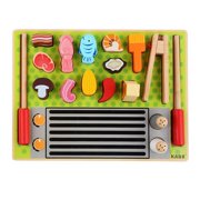 Wooden Play House Kitchen Toy Pretend Play Ice Cream Fruit Barbecue Set Mini Food Education Kids Toys Preschool Children Gifts