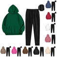 thumbnail image 1 of Yuyuzo 2 Pcs Pantalons de Survêtement pour Femmes Taille Haute Joggers à Cordon Bas Resserré Pantalons de Course Actifs avec Poches, 1 of 7