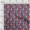 thumbnail image 1 of oneOone Silk Tabby Fabric Leaves & Floral Block Print Fabric By Yard 42 Inch Wide, 1 of 5