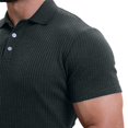 thumbnail image 4 of FNFYFH Clearance Chemises de Golf pour Hommes Col Manches Courtes T-Shirts Été Col Rabattu Blouses Gris Foncé,S, 4 of 8