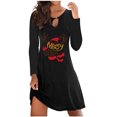 thumbnail image 1 of CEHVOM Robe Longue Aguichant de Noël pour Femmes avec Imprimé Père Noël, 1 of 3