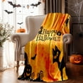 thumbnail image 4 of Fall Throw Blanket Spooky Halloween Digital Print Flannel Blanket AllSeason Sofa Throw Halloween Throw Blankets, 4 of 6