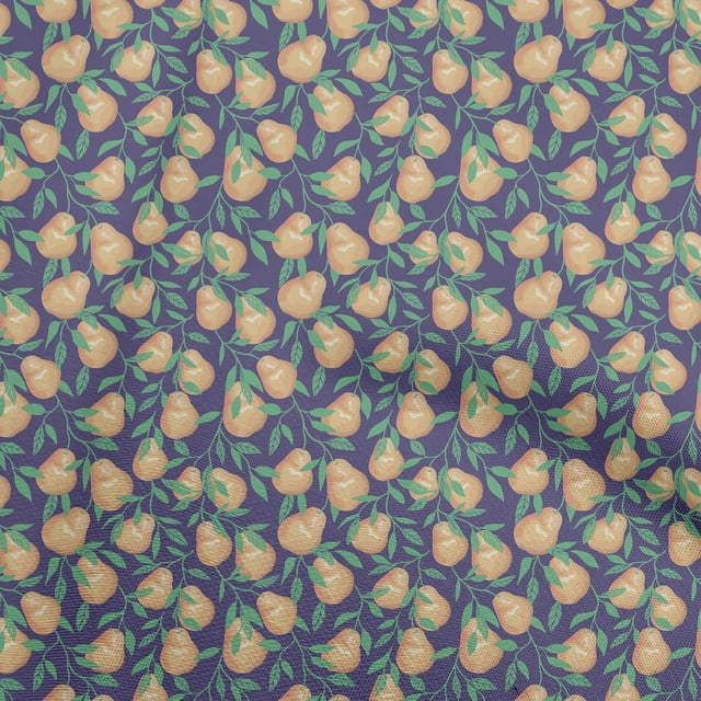oneOone Polyester Spandex Orange Fabric Pear Fabric For Sewing Printed Craft Fabric By The Yard 56 Inch Wide