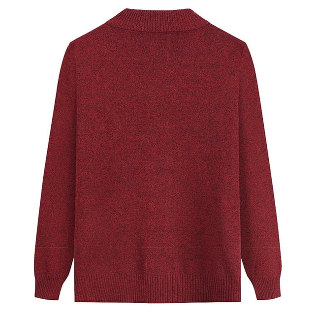 maskred Polyester Sweater Warm And Thoughtful Gifts For Middle-Aged And Elderly Wide Application red 1Set