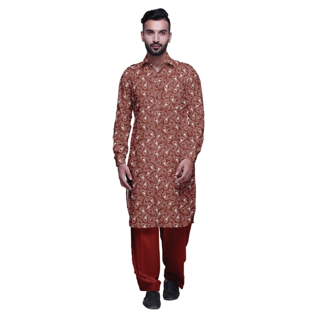 Atasi Kurta Pathani pour Hommes à Manches Longues Kurta Décontracté