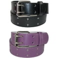 thumbnail image 1 of CTM® Kid's Leather Two Hole Jean Belt (Pack of 2 Colors), 1 of 4