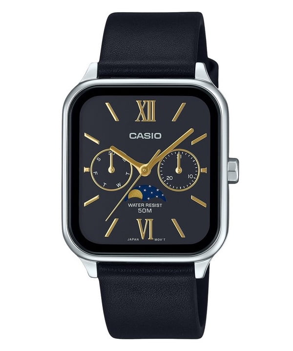 カシオ Casio　MTP-M305L-1AV Casio Standard Analog Leather Strap Black Dial Quartz MTP-M305L