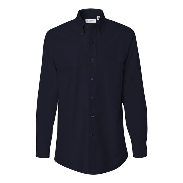 Van Heusen Chemise Oxford à Manches Longues pour Homme, P, Marine