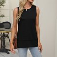 thumbnail image 5 of Timegard Womens Tank Tops Round Neck Fitting Comfy Side Split Casual Sleeveless Tee Summer Fashion, 5 of 5