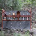 thumbnail image 3 of Tableware Storage Bag Leather Cutlery Roll Spoon Fork Organizer Outside Barbecue Camping Kitchen Cookware Flatware Khaki, 3 of 8