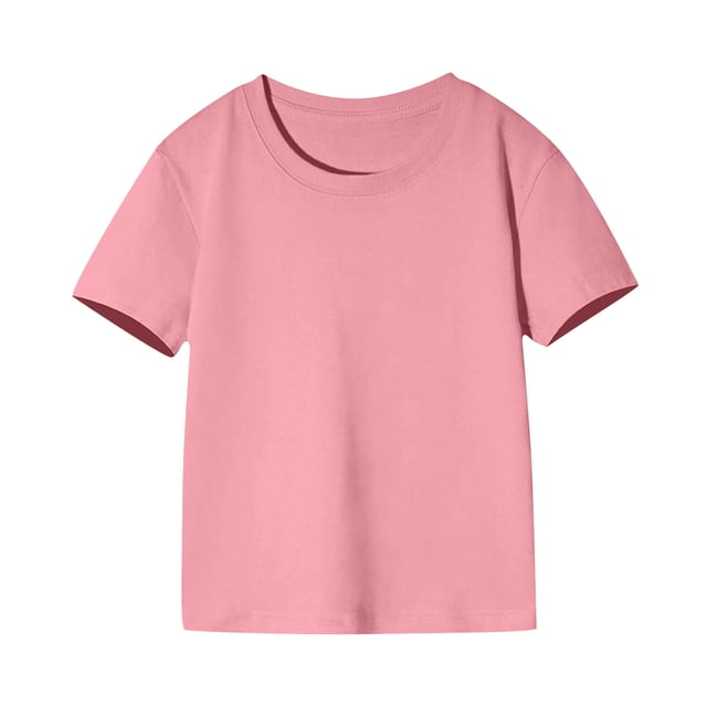 FAIWAD Unisexe Garçons Filles T-Shirts à Manches Courtes Tout-Petits Bébé Col Rond Été Coton Couleur Unie T-Shirts
