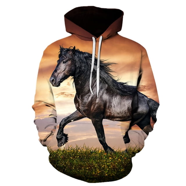 Sweat à Capuche Imprimé Graphique pour Usage Quotidien en Extérieur avec Poche avant et Coupe Confortable