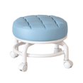 thumbnail image 3 of Lipstore 360 degree Rotating Low Roller Seat Stool Pulley Low Stool for Living Room Kitchen Blue, 3 of 8