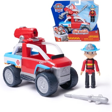PAW Patrol Fire Rescue, Fire ATV Vehicle with Ryder Figure & Drone Launcher, for Kids 3+