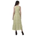 thumbnail image 4 of Moomaya Robe Maxi Sans Manches à Col Licou Imprimée avec Fente avant Robe d'Été pour Femme, 4 of 4