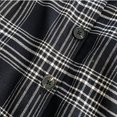 thumbnail image 3 of Robe Mi-Longue en Laine Rétro Taille Haute Automne pour Femmes, Jupe Moulante à Carreaux avec Boutons, 3 of 9