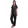 thumbnail image 2 of Moomaya Pajamas For Women Pj Set Printed Cotton Button Up Pajama Shirt Sleepwear, 2 of 6