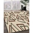 thumbnail image 3 of Ahgly Company Tapis d'Intérieur Lavables à la Machine, Rectangle Transitionnel, Zone Or Vanille, 5' x 8', 3 of 7