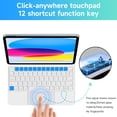 thumbnail image 4 of Black Smart Keyboard Case with Backlight for iPad 10th Generation 10.9-inch, Bluetooth 5.0, 500mAh Battery, 30+ Hours Working Time, 100+ Days Standby, Type-C Charging, 730g Lightweight Design, 4 of 6