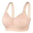 thumbnail image 1 of Bras Strapless Wireless Bra Air-Flow Mesh Push Up Design Plus Size Underwear Full Support Bra Khaki 38, 1 of 2