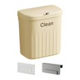 thumbnail image 4 of Hanging Waste Bin Kitchen Compost Bin with Sliding Lid Mountable Indoor Compost Yellow 12L, 4 of 9