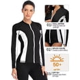 thumbnail image 5 of Charmo Womens Rash Guard Shirt Long Sleeve Raglan Sun Protection Swim Shirt Bathing Suit UPF 50, 5 of 5