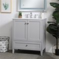 thumbnail image 2 of Pemberly Row Modern 30" Single Quartz Top Bathroom Vanity in Gray, 2 of 15