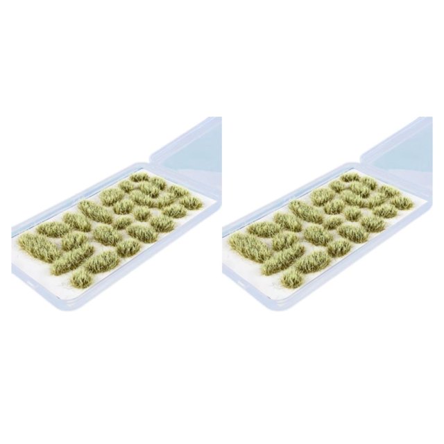 Wweixi 25x Simulation Cluster for Train Decor Accessory Scenery Winter Green 6mm 2Set
