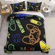 QUTETN Gamer Duvet Cover for Boys Gaming Comforter Cover Full Cool Games Gamepad Bedding Set Kids Teen Game Room Decor Bed Cover Video Game Controller (No Comforter)