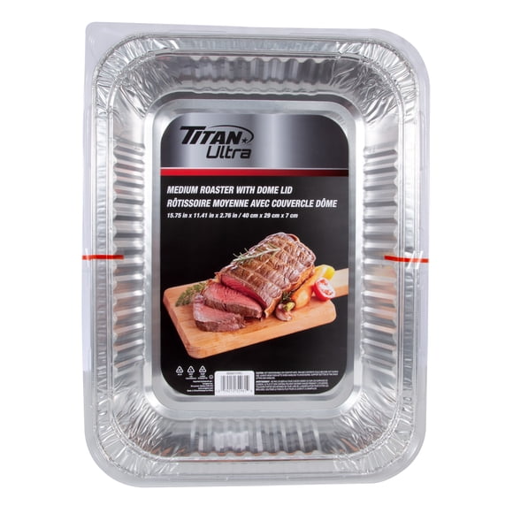 TITAN Ultra Rôtissoire moyenne en aluminium, paquet de 1
