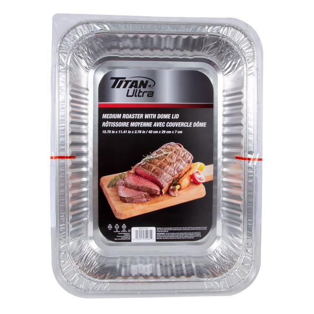 TITAN Ultra Rôtissoire moyenne en aluminium, paquet de 1