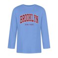 thumbnail image 3 of T-Shirts for Man 3/4 Sleeve Comfortable Crewneck Graduated Color Fit Light Blue Classic Fall Tees Men size M, 3 of 4
