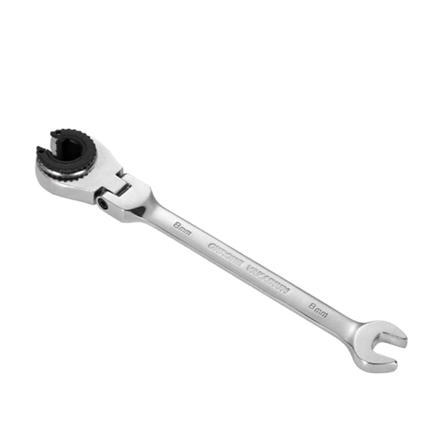 Metric Open Head Ratcheting Wrench , Metric Spanner With 72 Teeth, Vanadium Steel Tubing Ratchet