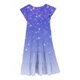 thumbnail image 4 of Girls Dresses Casual Gradient Ruffle Sleeve Round Neck Layered A-Line Dress for Daily Outdoor Use 6-15 Years, 4 of 6