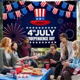 thumbnail image 1 of Meitianfacai Independence Day Decorations Congratulations Independence Day Banner Holiday Party Decorations Hanging Flags Patriotic Decorations Photo Backdrops, 1 of 7