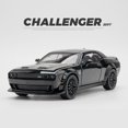 thumbnail image 1 of 1:32 Simulation Challenger Hellcat SRT Red Eye Classics Alloy Cars Toy Diecasts Vehicles Metal Model Car Decoration Kid Gift Boy,black, 1 of 9