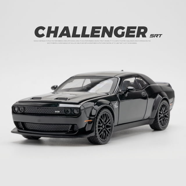 1:32 Simulation Challenger Hellcat SRT Red Eye Classics Alloy Cars Toy Diecasts Vehicles Metal Model Car Decoration Kid Gift Boy,black