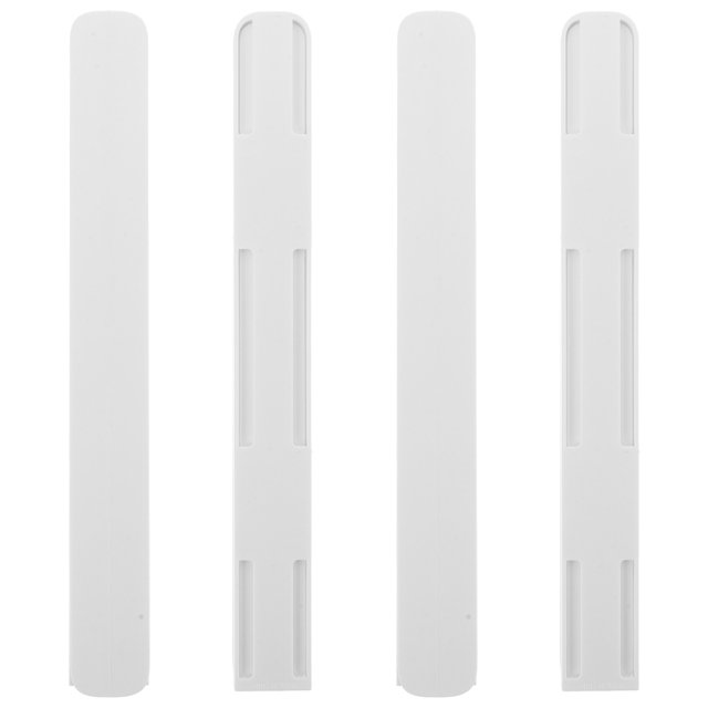 Self Adhesive Drawer Guide Slides for Cupboards and Furniture White Plastic 4Pcs
