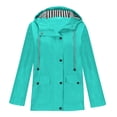 thumbnail image 1 of AherBiu Manteau de Pluie pour Femme avec Capuchon, Coupe-Vent Léger Ajustable, Imperméable, Randonnée, Voyage, Vêtement d'Extérieur, 1 of 4
