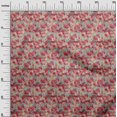 thumbnail image 3 of oneOone Viscose Jersey Red Fabric Abstract Floral Sewing Craft Projects Fabric Prints By Yard 60 Inch Wide, 3 of 5