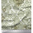 thumbnail image 2 of Soimoi Velvet Fabric Damask Patchwork Print Fabric by Yard 58 Inch Wide, 2 of 3