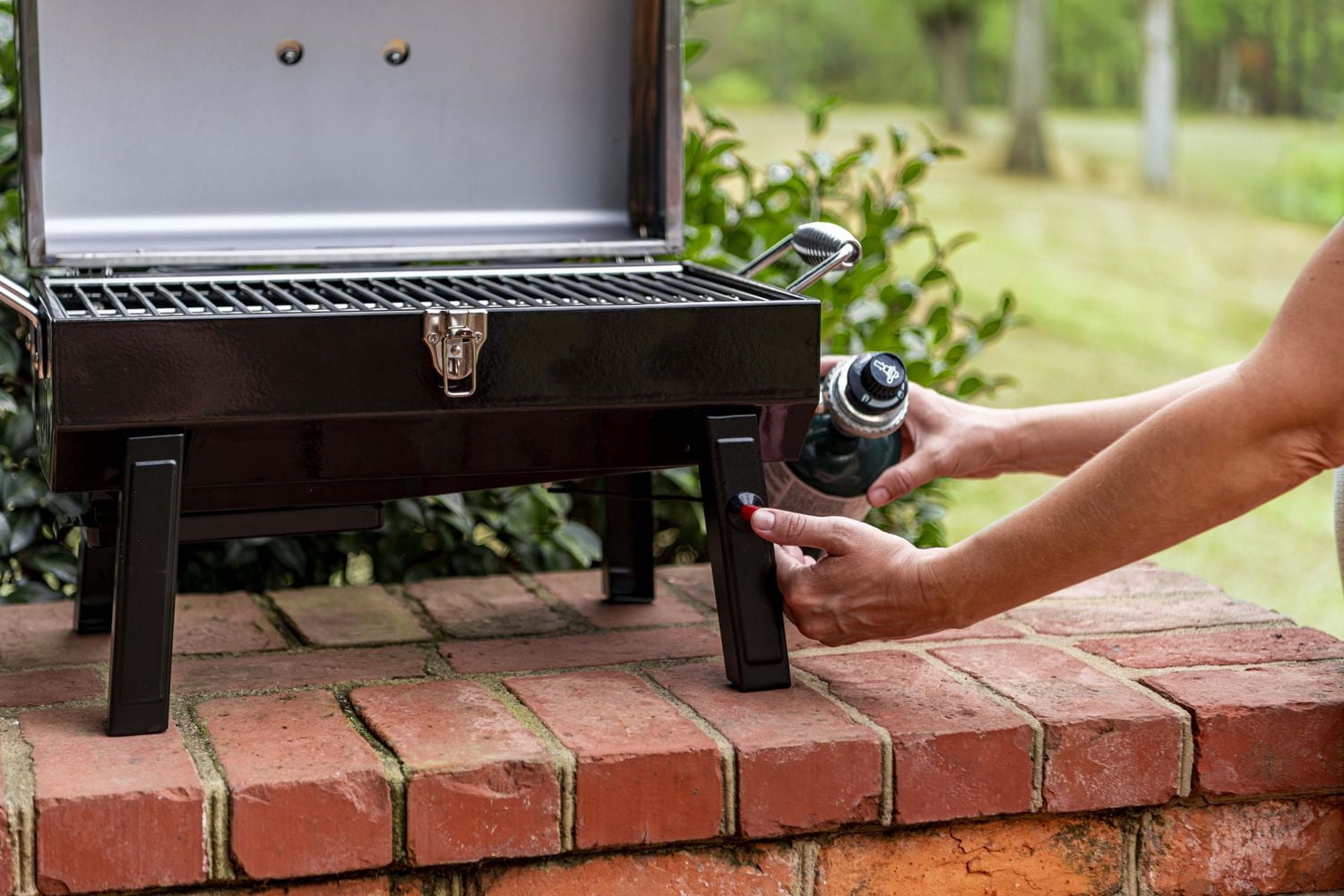 Barbecue à gaz propane portable à un 1 brûleurs en acier inoxydable