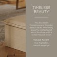 thumbnail image 4 of Maven Lane Claude Rustic Ottoman in Taupe Fabric Upholstery, 4 of 6