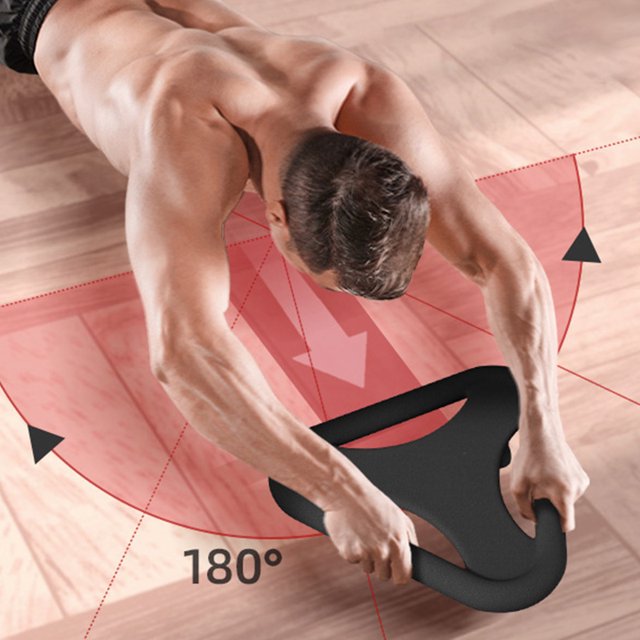 Neinkie Dessous de Verre Abdominal Machine d'Entraînement, Roue Absorbante pour Exercice à Domicile, Entraîneur de Force à la Taille avec Tapis à Genoux