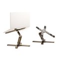 thumbnail image 1 of Support d'Ordinateur Portable Pliable en Alliage d'Aluminium Gris avec Conception de Refroidissement en Forme de X - Hauteur et Angle Réglables, Capacité de Charge Robuste de 22 Lb, Portable pour Ordinateurs Portables/tablettes de 16 Pouces sous le Pouce, Rehausseur Ergonomique pour Bureau, 1 of 6