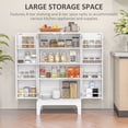 thumbnail image 4 of HOMCOM Armoire de Rangement pour Garde-Manger de Cuisine avec Étagères à 4 Niveaux, 8 Porte-Épices, 4 of 10