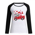 thumbnail image 4 of RKSTN Chandail en Molleton de la Saint-Valentin pour Femmes Mode Imprimé Lettre et Cœur Chandail en Molleton Manches Longues Col Rond Tops, 4 of 4