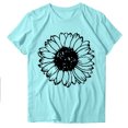 thumbnail image 2 of Meichang T-Shirt pour Femmes Joyeuse Saint-Valentin T-Shirts Graphiques Amusants Manches Courtes Col Rond Coupe Ample Tops de Vacances 2025 Soldes, 2 of 3