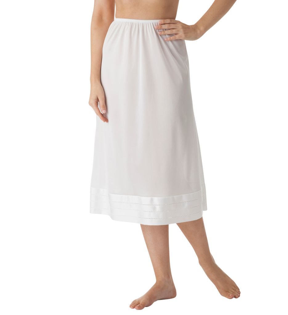 Women's Shadowline 6419 Adjustable Length Half Slip (White 1X)
