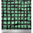 thumbnail image 1 of Soimoi Green Cotton Voile Fabric Check Check Printed Craft Fabric by the Yard 56 Inch Wide, 1 of 4